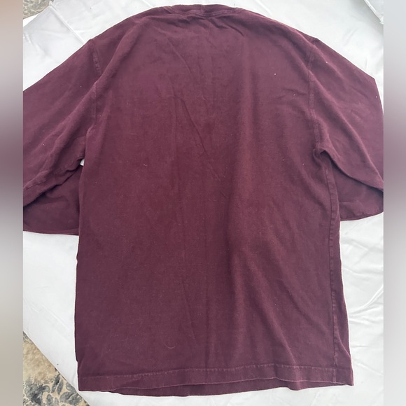 Carhartt Loose Fit Heavy Weight Long Sleeve Pocket T-Shirt K126 Size S Burgundy - Picture 4 of 5